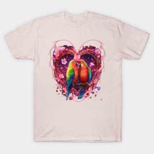 Galentines day and Valentine’s Day love birds T-Shirt